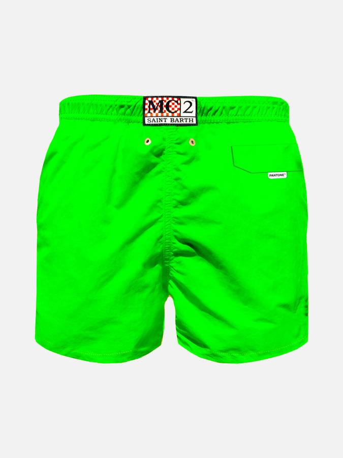 Mc2 Saint Barth Costume Da Bagno Da Bambino Verde Fluo | EDIZIONE SPECIALE PANTONE™