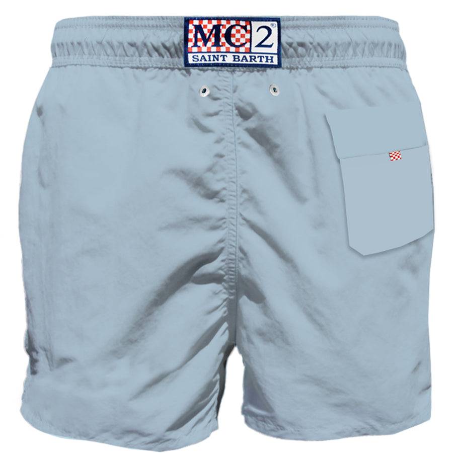 Mc2 Saint Barth Costume Da Bagno Da Uomo Azzurro Con Taschino