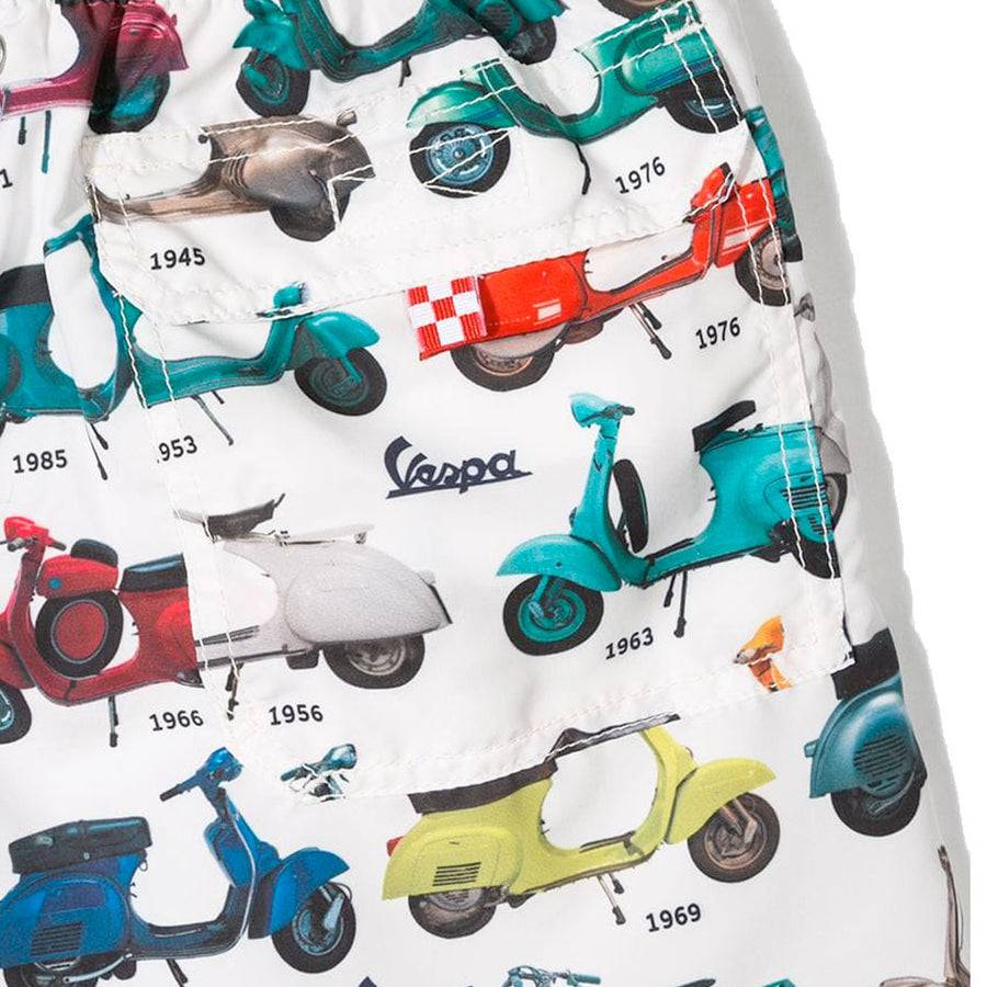 Mc2 Saint Barth Costume Da Bagno Da Uomo Classico Con Stampa Vespa® | EDIZIONE SPECIALE VESPA®