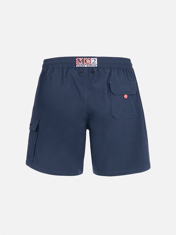 Mc2 Saint Barth Costume Da Bagno Da Uomo Comfort Di Colore Blu