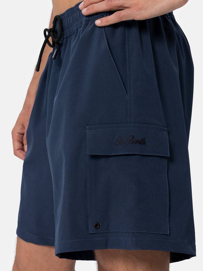 Mc2 Saint Barth Costume Da Bagno Da Uomo Comfort Di Colore Blu