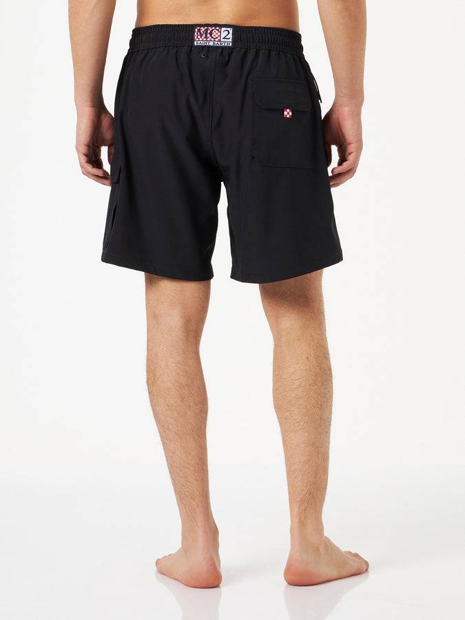 Mc2 Saint Barth Costume Da Bagno Da Uomo Comfort Ed Elasticizzato Nero
