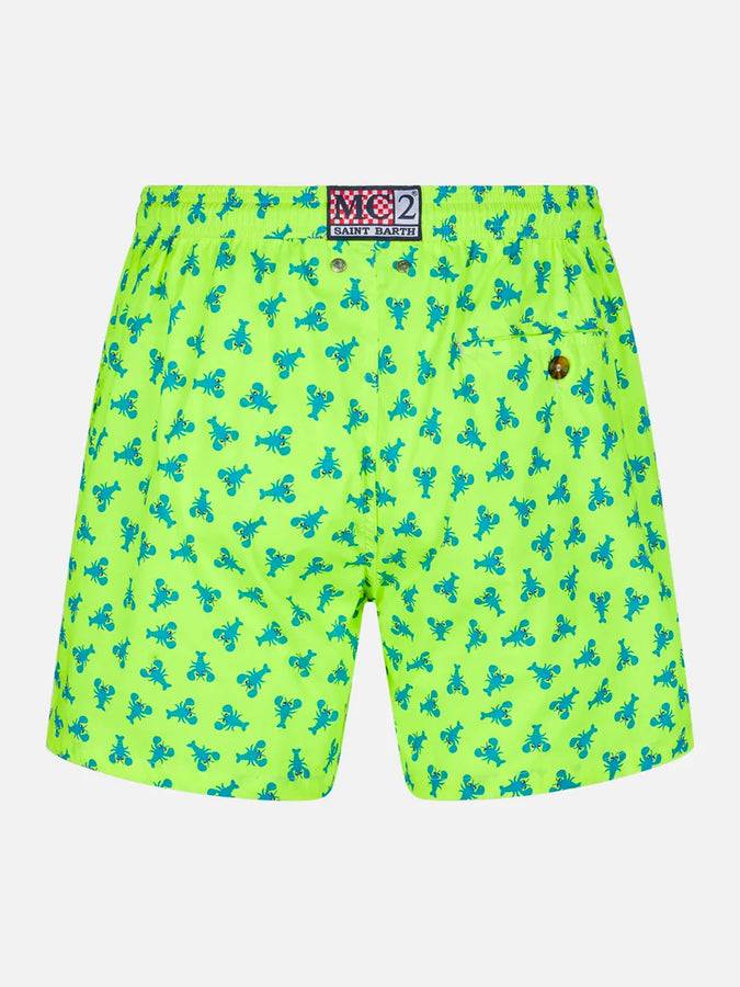 Mc2 Saint Barth Costume Da Bagno Da Uomo Comfort In Tessuto Leggero Con Stampa Aragoste