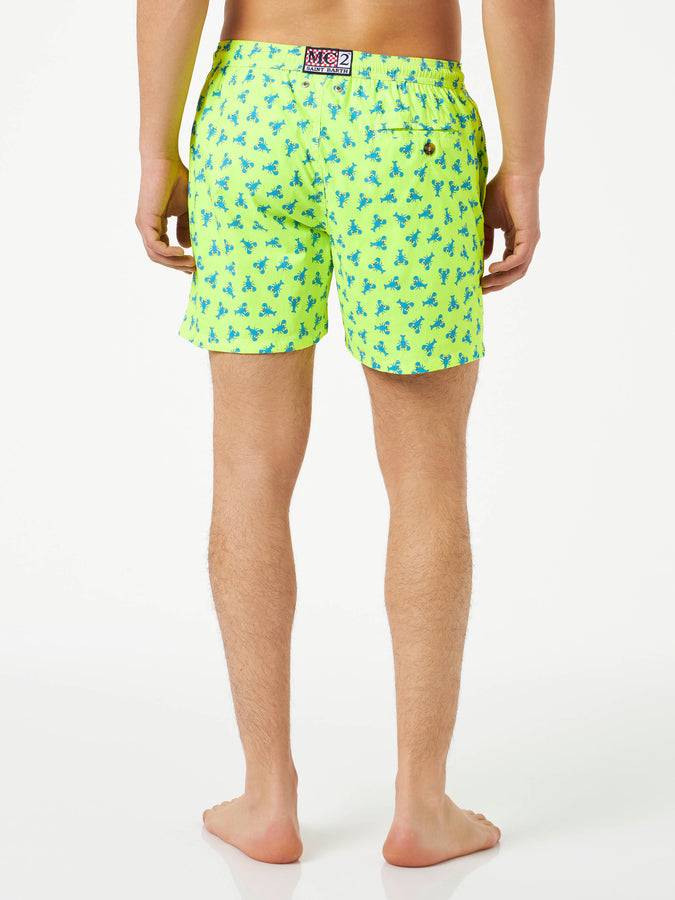 Mc2 Saint Barth Costume Da Bagno Da Uomo Comfort In Tessuto Leggero Con Stampa Aragoste