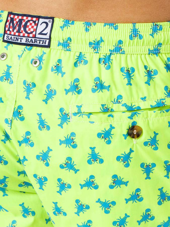 Mc2 Saint Barth Costume Da Bagno Da Uomo Comfort In Tessuto Leggero Con Stampa Aragoste