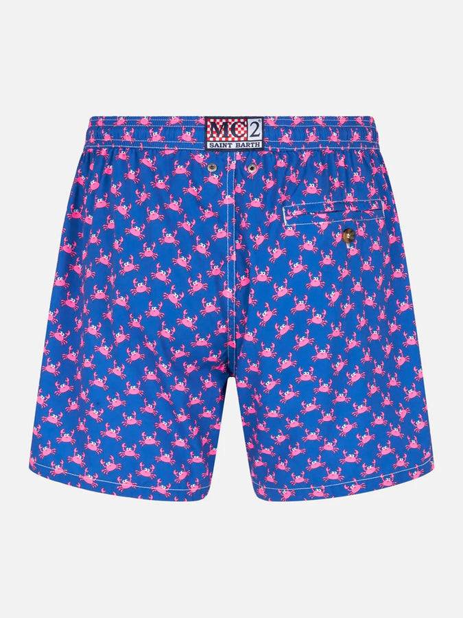 Mc2 Saint Barth Costume Da Bagno Da Uomo Comfort In Tessuto Leggero Con Stampa Granchi