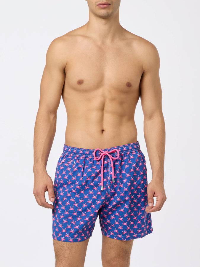 Mc2 Saint Barth Costume Da Bagno Da Uomo Comfort In Tessuto Leggero Con Stampa Granchi