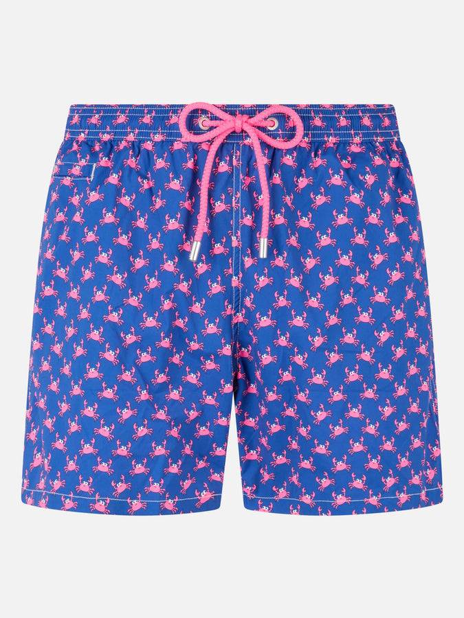 Mc2 Saint Barth Costume da bagno da uomo comfort in tessuto leggero con stampa granchi
