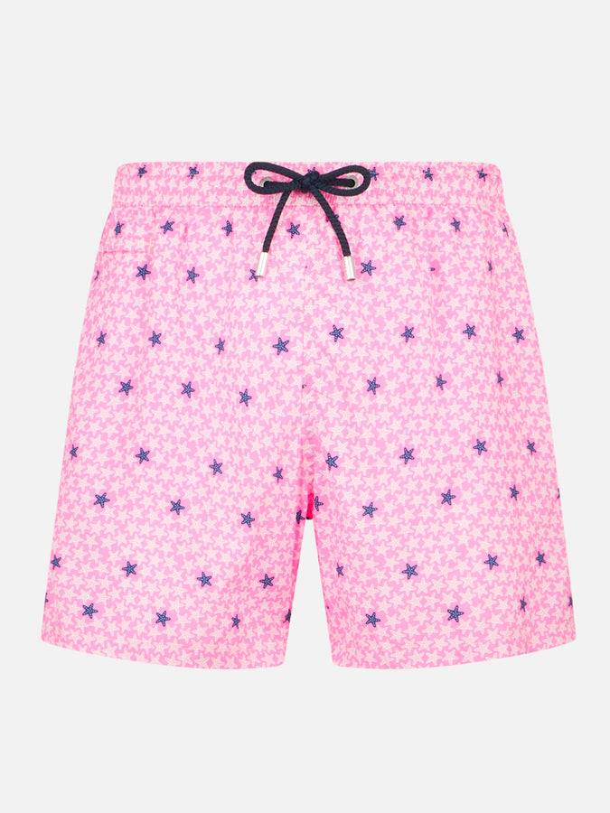 Mc2 Saint Barth Costume da bagno da uomo comfort in tessuto leggero con stampa stelle marine