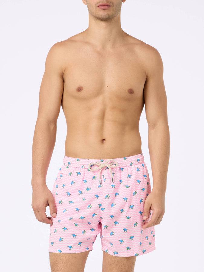 Mc2 Saint Barth Costume Da Bagno Da Uomo Comfort Light Con Stampa Tartarughe Marine