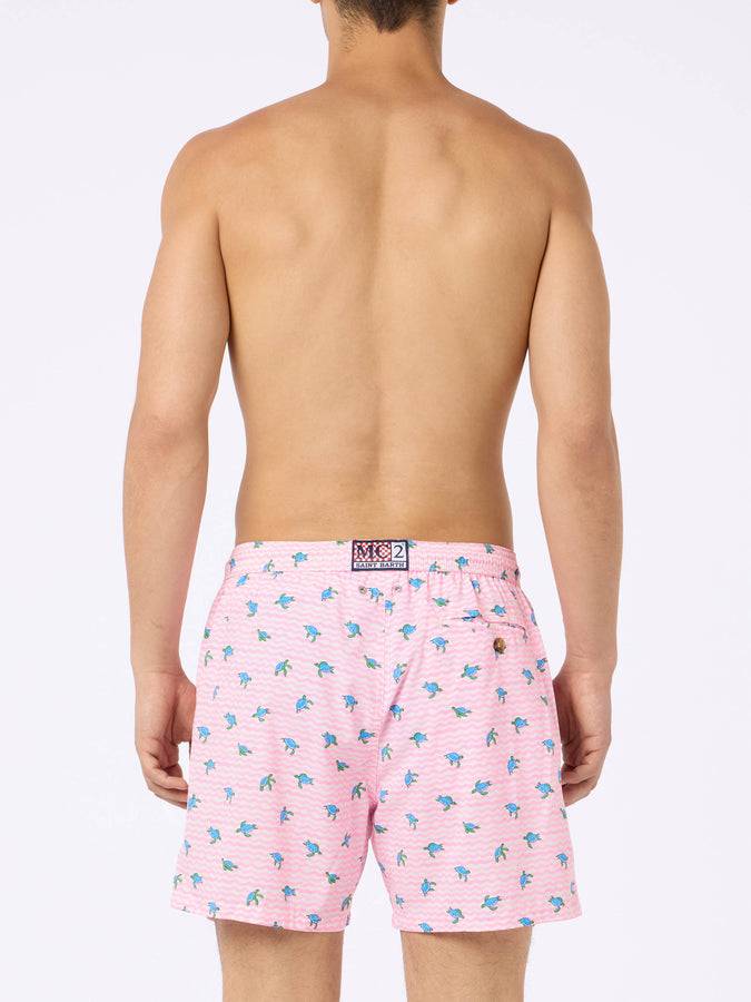 Mc2 Saint Barth Costume Da Bagno Da Uomo Comfort Light Con Stampa Tartarughe Marine