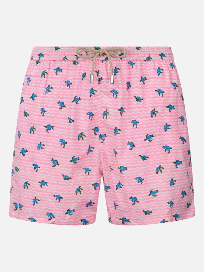Mc2 Saint Barth Costume da bagno da uomo Comfort Light con stampa tartarughe marine
