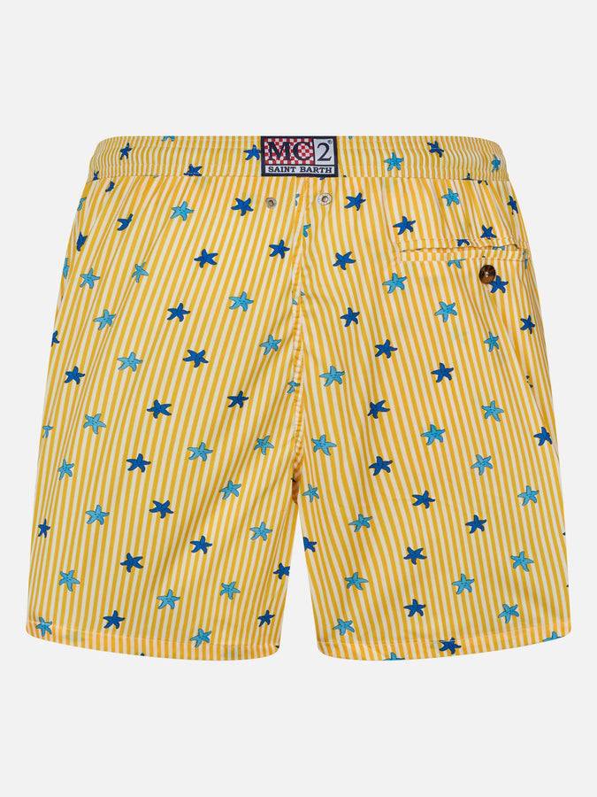 Mc2 Saint Barth Costume Da Bagno Da Uomo Comfort Light Con Stampa Stelle Marine
