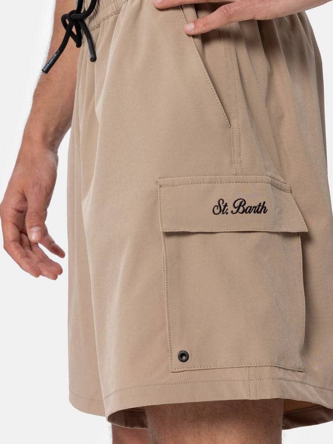 Mc2 Saint Barth Costume Da Bagno Da Uomo Comfort Travel Beige