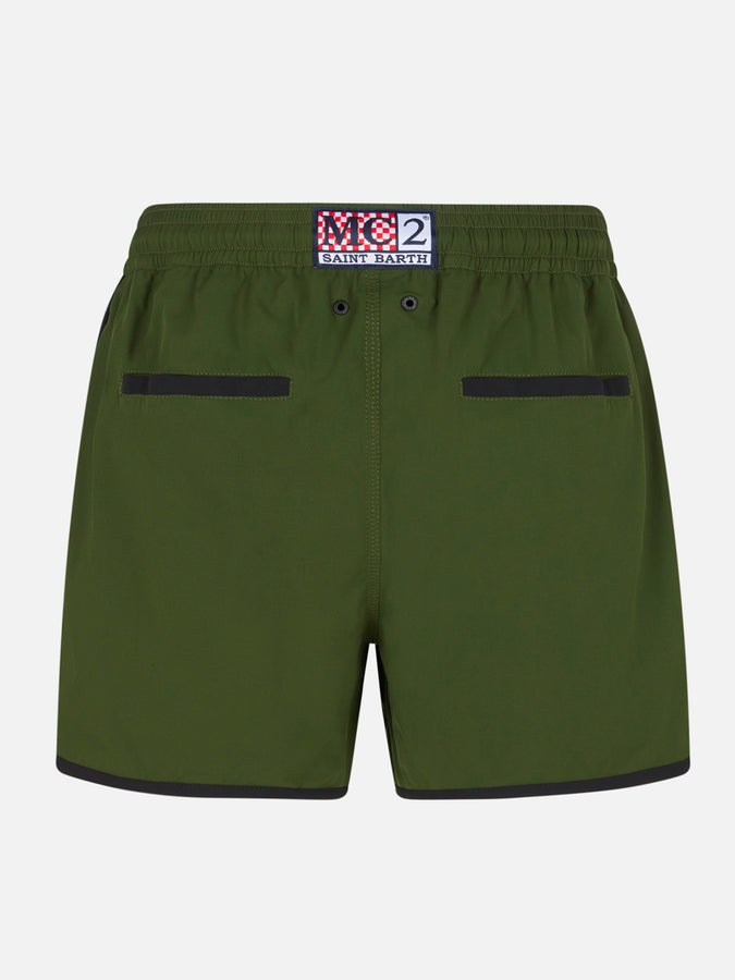 Mc2 Saint Barth Costume Da Bagno Da Uomo Con Logo Laterale E Contrasto