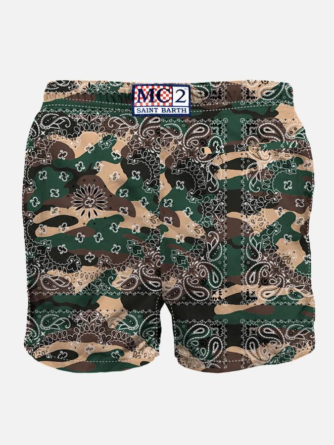 Mc2 Saint Barth Costume Da Bagno Da Uomo Con Stampa Bandana Camouflage