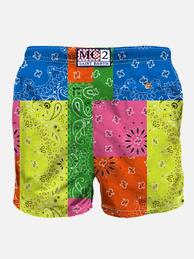 Mc2 Saint Barth Costume Da Bagno Da Uomo Con Stampa Bandana Multicolore