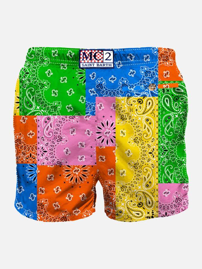 Mc2 Saint Barth Costume Da Bagno Da Uomo Con Stampa Bandana Multicolore
