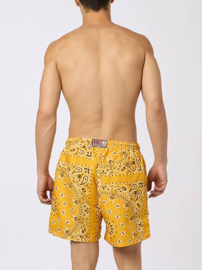 Mc2 Saint Barth Costume Da Bagno Da Uomo Con Stampa Bandana Ocra