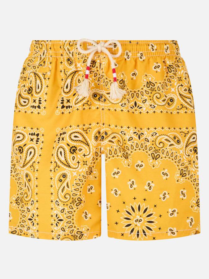 Mc2 Saint Barth Costume Da Bagno Da Uomo Con Stampa Bandana Ocra