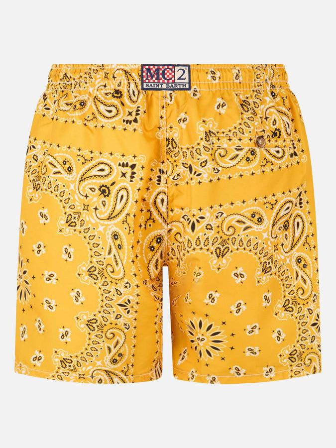 Mc2 Saint Barth Costume Da Bagno Da Uomo Con Stampa Bandana Ocra