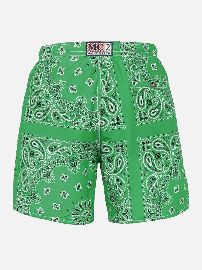 Mc2 Saint Barth Costume Da Bagno Da Uomo Con Stampa Bandana Verde