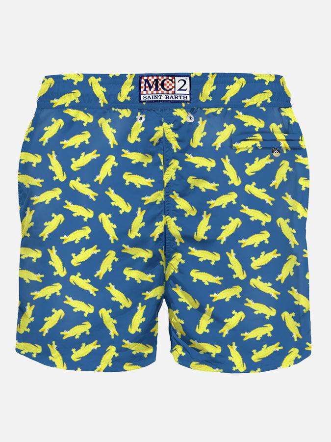 Mc2 Saint Barth Costume Da Bagno Da Uomo Con Stampa Coccodrillo