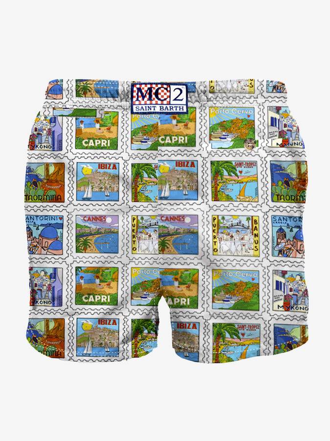 Mc2 Saint Barth Costume Da Bagno Da Uomo Con Stampa Estiva