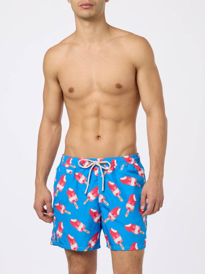 Mc2 Saint Barth Costume Da Bagno Da Uomo Con Stampa Fior Di Fragola | Algida® Edizione Speciale