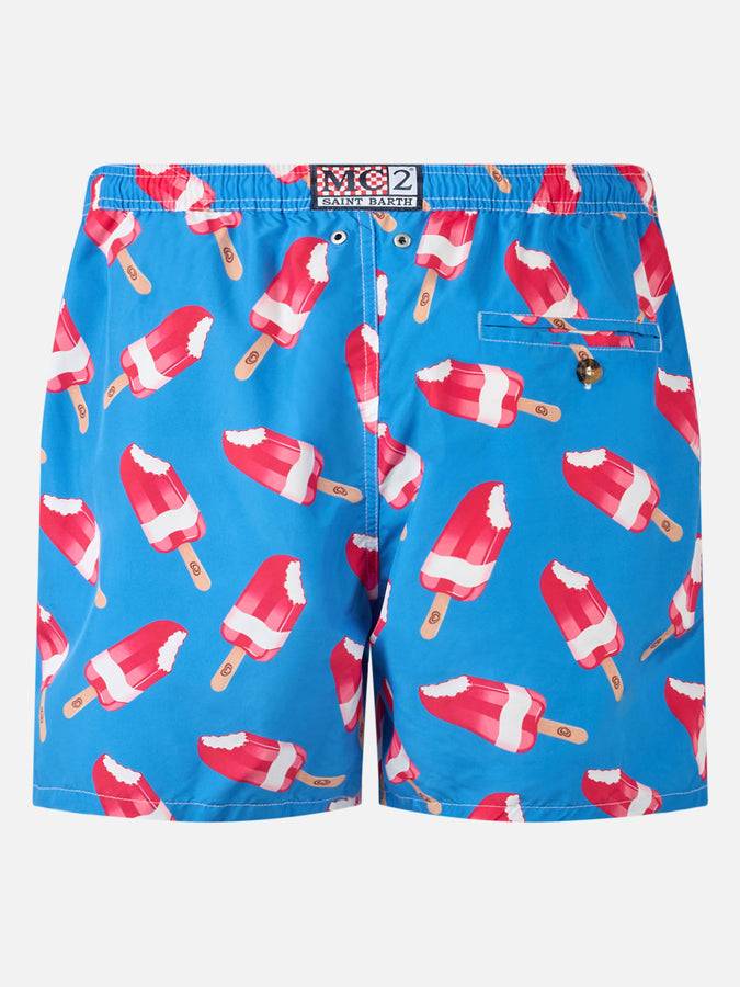Mc2 Saint Barth Costume Da Bagno Da Uomo Con Stampa Fior Di Fragola | Algida® Edizione Speciale