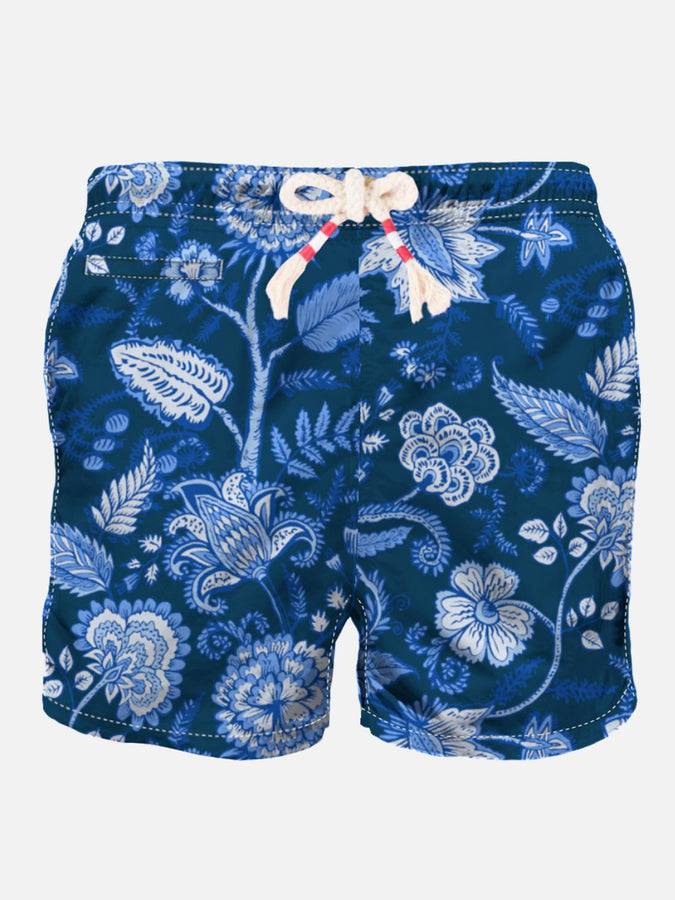 Mc2 Saint Barth Costume da bagno da uomo con stampa fiori blu