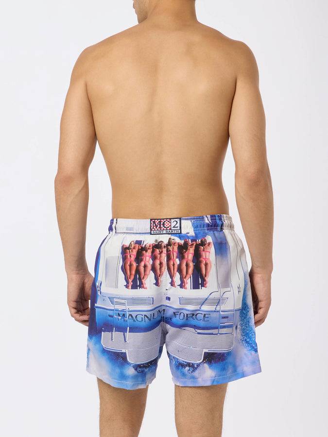 Mc2 Saint Barth Costume Da Bagno Da Uomo Con Stampa Fotografica | EDIZIONE SPECIALE MAGNUM MARINE