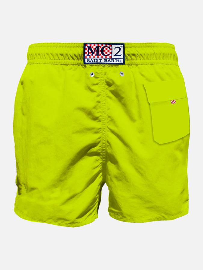 Mc2 Saint Barth Costume Da Bagno Da Uomo Giallo Fluo Con Taschino