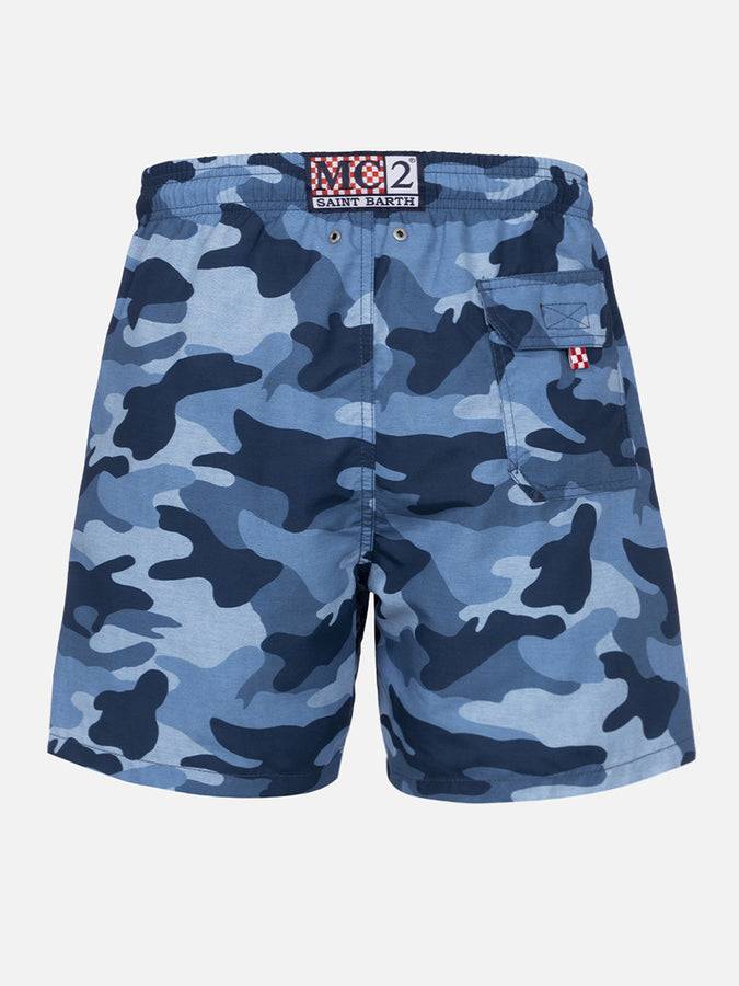 Mc2 Saint Barth Costume Da Bagno Da Uomo Gustavia Di Lunghezza Media Con Stampa Mimetica