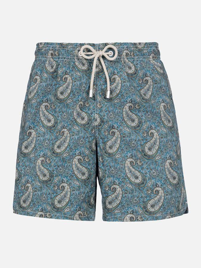 Mc2 Saint Barth Costume da bagno da uomo Gustavia di lunghezza media con stampa cashmere