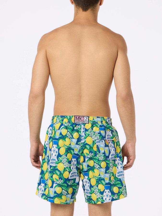 Mc2 Saint Barth Costume Da Bagno Da Uomo Gustavia Lunghezza Media Con Stampa Tequila