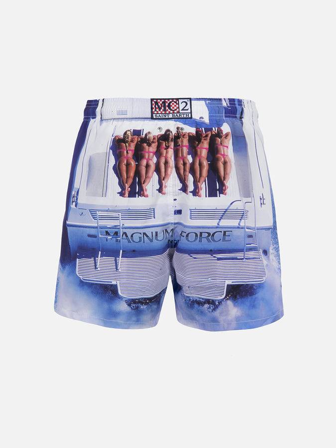 Mc2 Saint Barth Costume Da Bagno Da Uomo Gustavia Lunghezza Media Con Stampa Piazzata Dei Personaggi Marvel| EDIZIONE SPECIALE MAGNUM MARINE