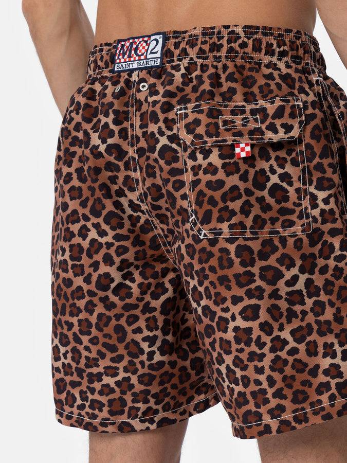 Mc2 Saint Barth Costume Da Bagno Da Uomo Gustavia Lunghezza Media Con Stampa Animalier