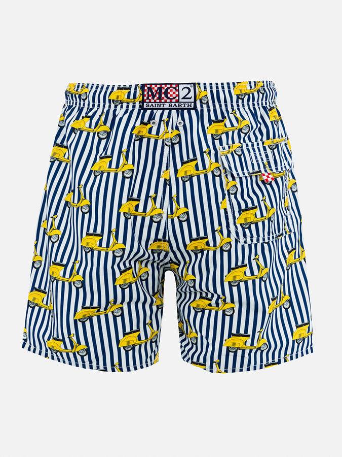 Mc2 Saint Barth Costume Da Bagno Da Uomo Gustavia Lunghezza Media Con Stampa Vespa | EDIZIONE SPECIALE VESPA