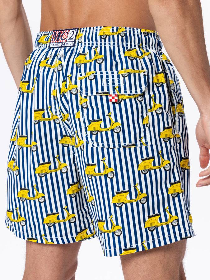 Mc2 Saint Barth Costume Da Bagno Da Uomo Gustavia Lunghezza Media Con Stampa Vespa | EDIZIONE SPECIALE VESPA