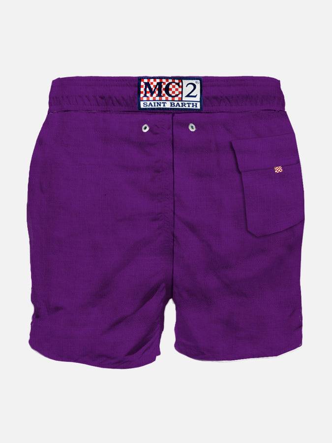 Mc2 Saint Barth Costume Da Bagno Da Uomo In Lino Viola
