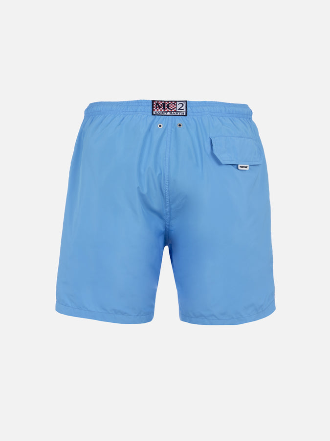 Mc2 Saint Barth Costume Da Bagno Da Uomo In Tessuto Leggero Azzurro Acqua Lighting Pantone | EDIZIONE SPECIALE PANTONE