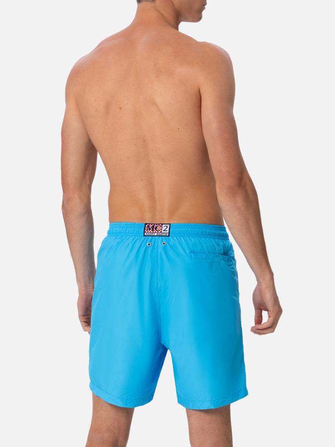 Mc2 Saint Barth Costume Da Bagno Da Uomo In Tessuto Leggero Azzurro Acqua Lighting Pantone | EDIZIONE SPECIALE PANTONE