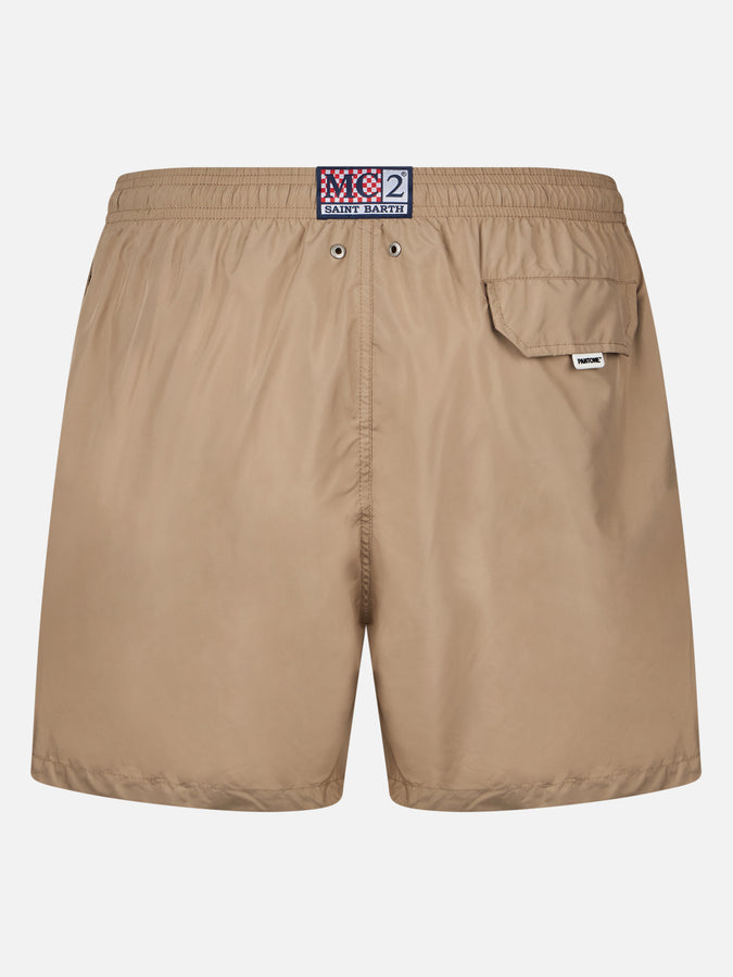 Mc2 Saint Barth Costume Da Bagno Da Uomo In Tessuto Leggero Beige Lighting Pantone | EDIZIONE SPECIALE PANTONE