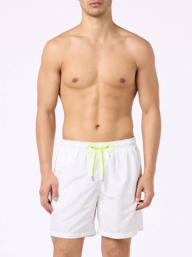 Mc2 Saint Barth Costume Da Bagno Da Uomo In Tessuto Leggero Bianco Lighting Pantone | EDIZIONE SPECIALE PANTONE