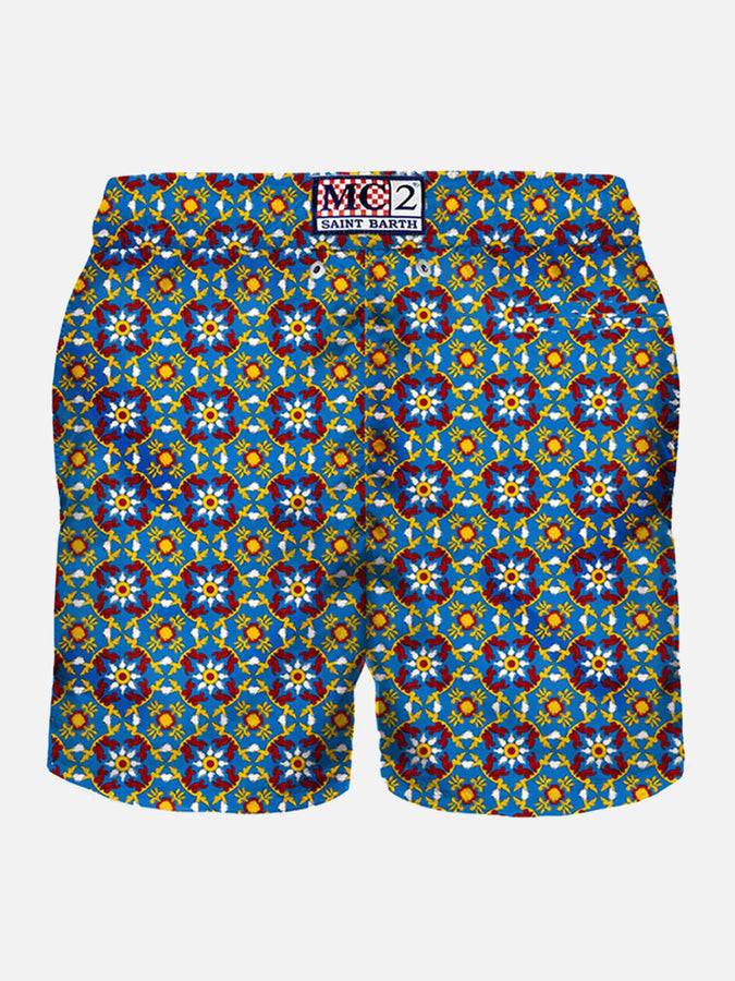 Mc2 Saint Barth Costume Da Bagno Da Uomo In Tessuto Leggero Con Fantasia