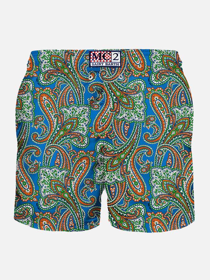 Mc2 Saint Barth Costume Da Bagno Da Uomo In Tessuto Leggero Con Stampa Paisley