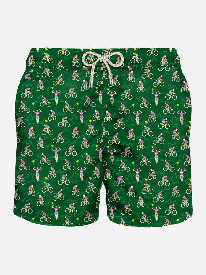 Mc2 Saint Barth Costume da bagno da uomo in tessuto leggero con stampa ciclista