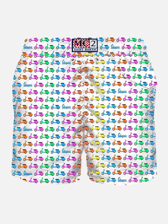 Mc2 Saint Barth Costume Da Bagno Da Uomo In Tessuto Leggero Con Stampa Vespa | EDIZIONE SPECIALE VESPA©