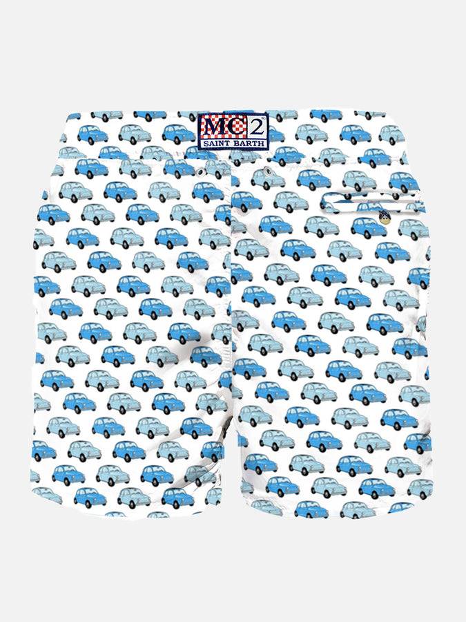 Mc2 Saint Barth Costume Da Bagno Da Uomo In Tessuto Leggero Con Stampa Auto Fiat 500 | FIAT© 500 Edizione Speciale